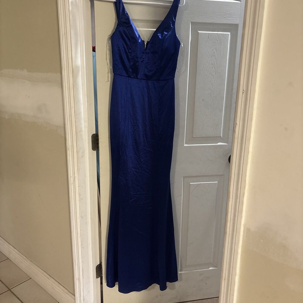 Crystal Doll Royal Blue Floor Length Dress Size 3